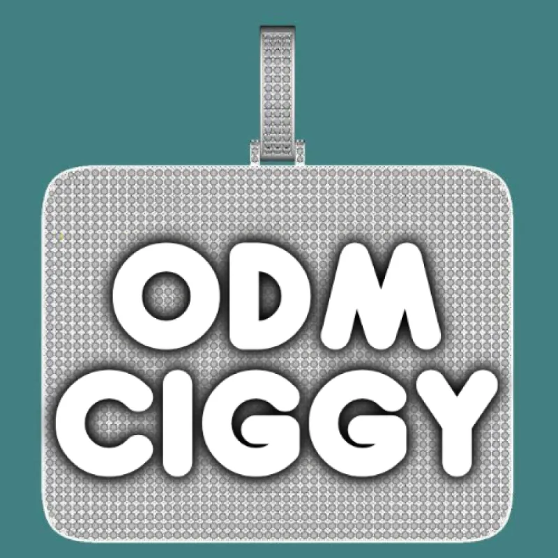 CUSTOM LETTER NECKLACE 3D BIG SQUARE sold by The GUU Shop