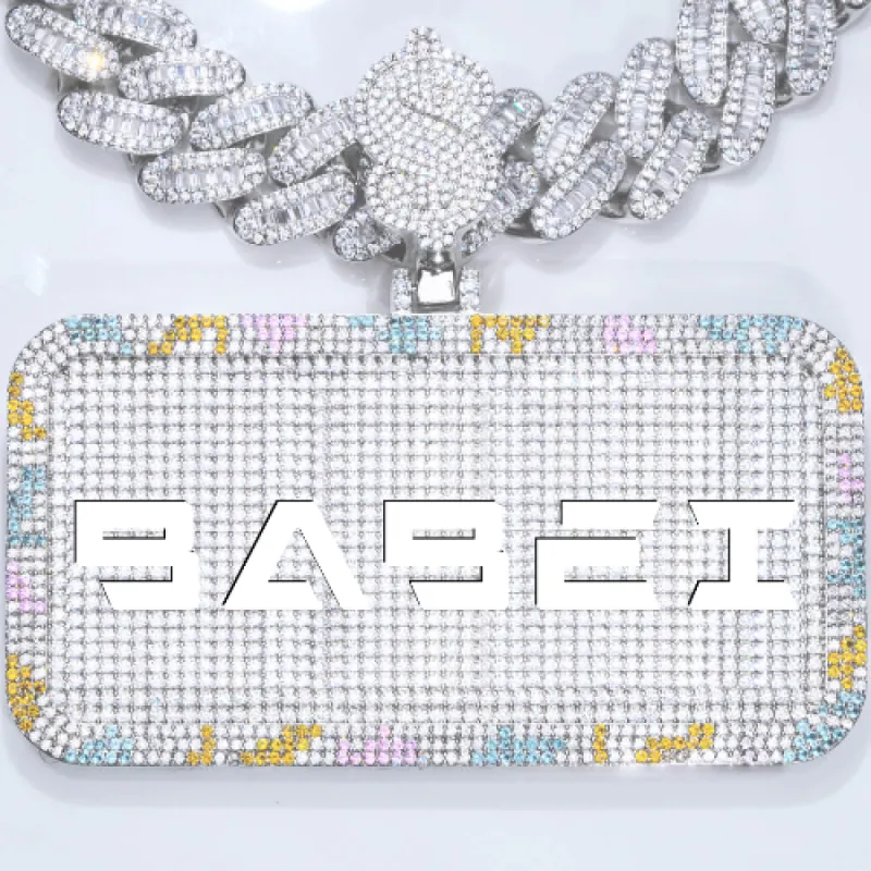 CUSTOM LETTER NECKLACE 3D COLORFUL SQUARE sold by The GUU Shop