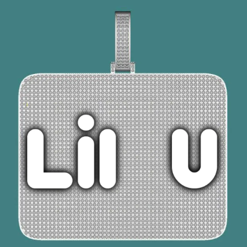 CUSTOM LETTER NECKLACE 3D BIG SQUARE sold by The GUU Shop