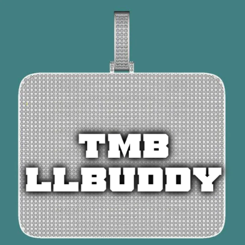 CUSTOM LETTER NECKLACE 3D BIG SQUARE sold by The GUU Shop