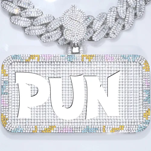 CUSTOM LETTER NECKLACE 3D COLORFUL SQUARE sold by The GUU Shop