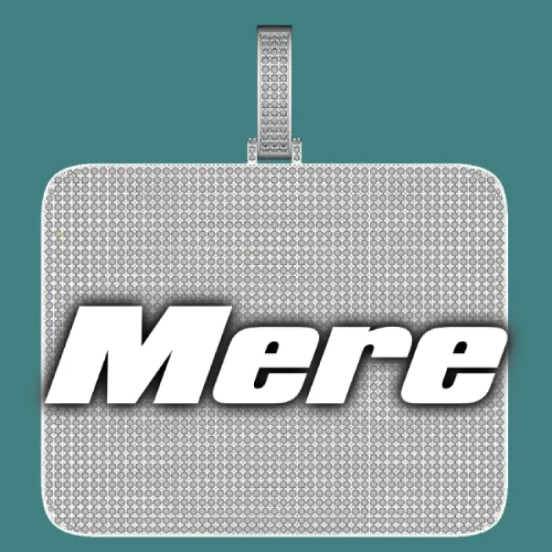 CUSTOM LETTER NECKLACE 3D BIG SQUARE sold by The GUU Shop