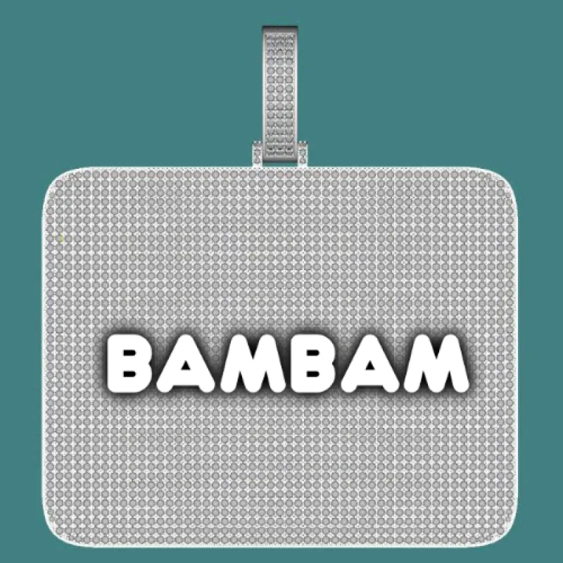 CUSTOM LETTER NECKLACE 3D BIG SQUARE sold by The GUU Shop