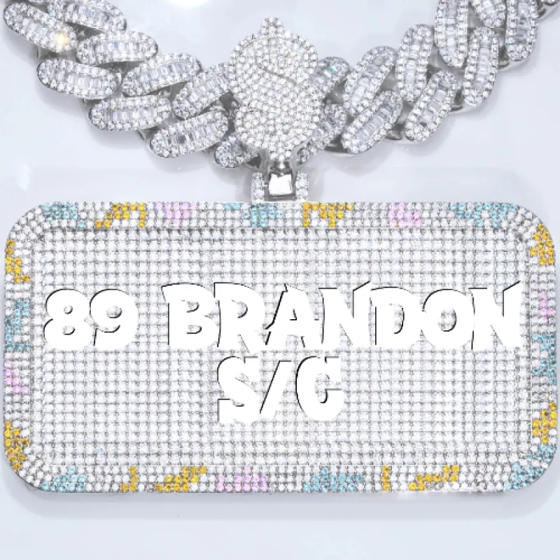 CUSTOM LETTER NECKLACE 3D COLORFUL SQUARE sold by The GUU Shop