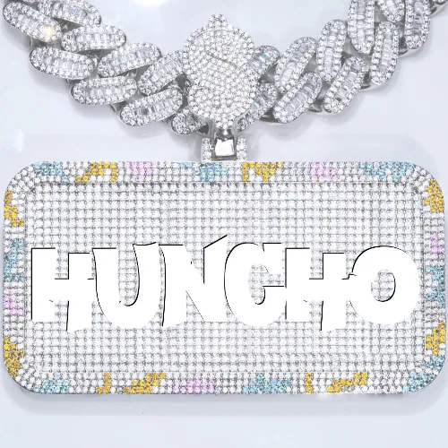 CUSTOM LETTER NECKLACE 3D COLORFUL SQUARE sold by The GUU Shop