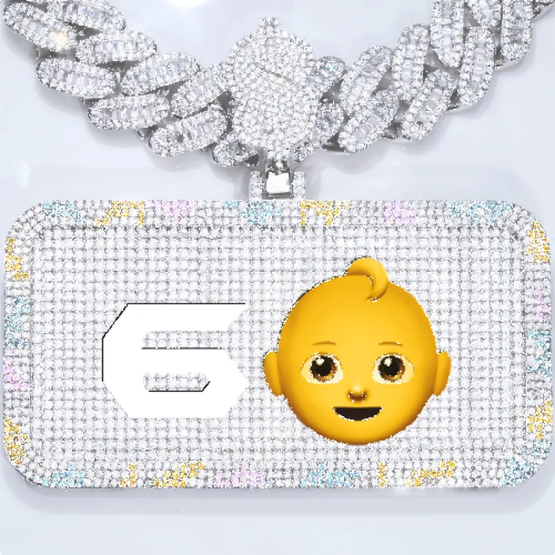 CUSTOM LETTER NECKLACE 3D COLORFUL SQUARE sold by The GUU Shop