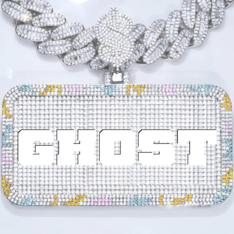 CUSTOM LETTER NECKLACE 3D COLORFUL SQUARE sold by The GUU Shop