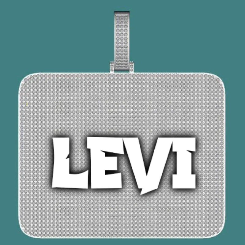 CUSTOM LETTER NECKLACE 3D BIG SQUARE sold by The GUU Shop