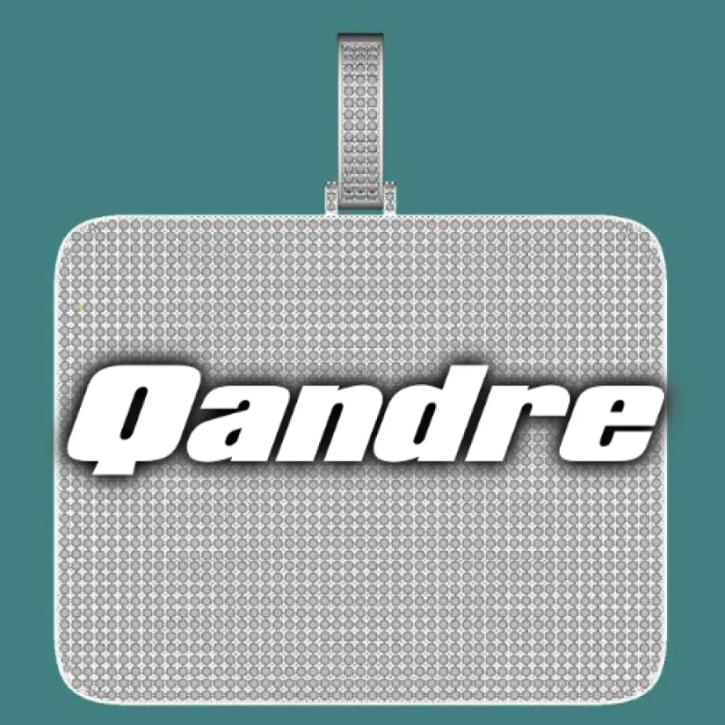 CUSTOM LETTER NECKLACE 3D BIG SQUARE sold by The GUU Shop