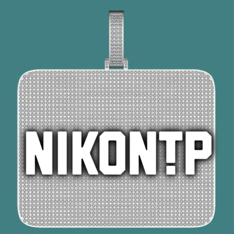 CUSTOM LETTER NECKLACE 3D BIG SQUARE sold by The GUU Shop