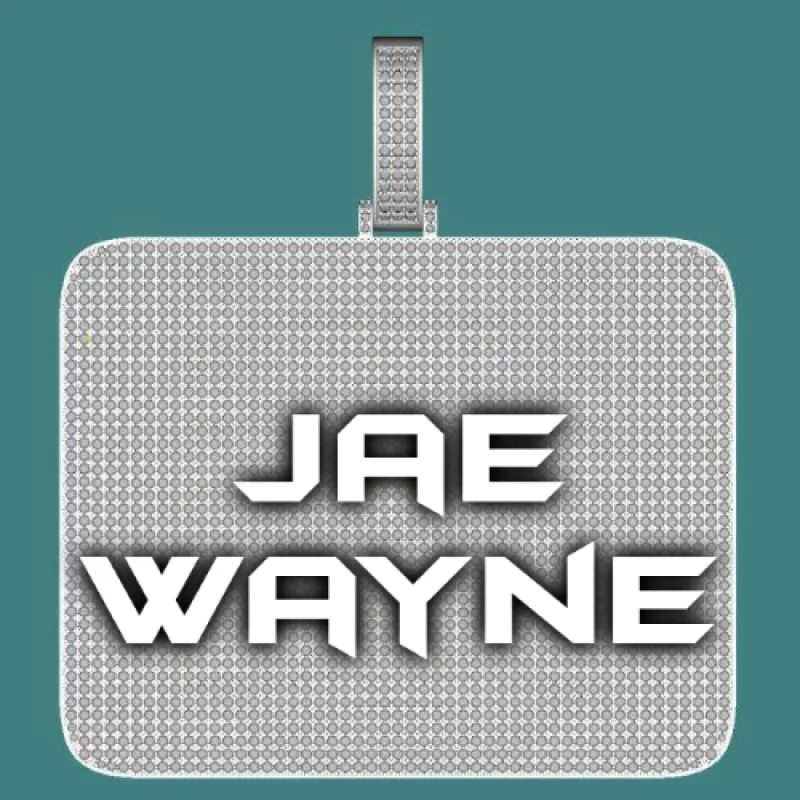 CUSTOM LETTER NECKLACE 3D BIG SQUARE sold by The GUU Shop