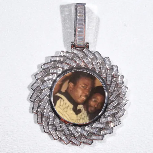 Large 3D Baguette Custom Picture Pendant sold by The GUU Shop