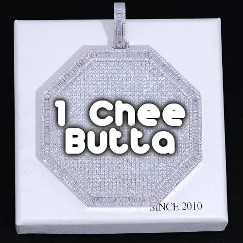CUSTOM LETTER NECKLACE 3D BIG OCTAGON sold by The GUU Shop