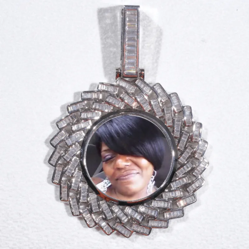 Large 3D Baguette Custom Picture Pendant sold by The GUU Shop