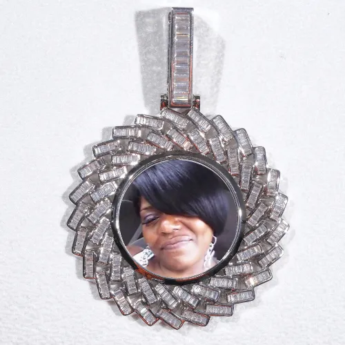 Large 3D Baguette Custom Picture Pendant sold by The GUU Shop