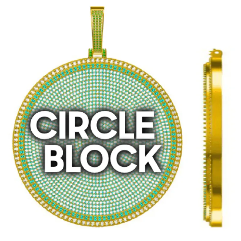 CUSTOM LETTER NECKLACE 3D BIG DISC sold by The GUU Shop