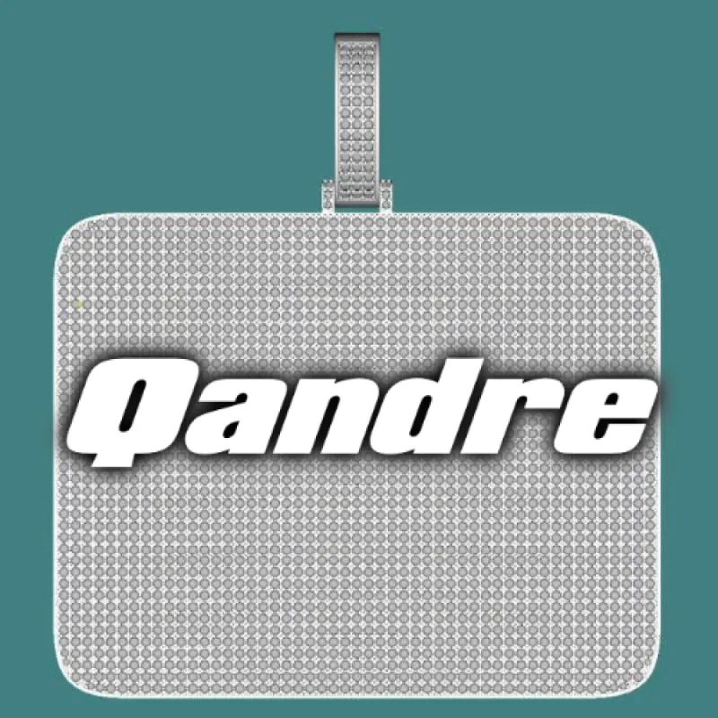 CUSTOM LETTER NECKLACE 3D BIG SQUARE sold by The GUU Shop