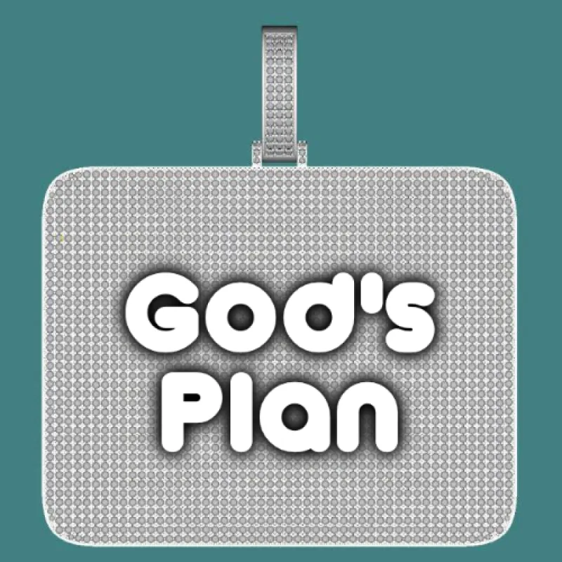 CUSTOM LETTER NECKLACE 3D BIG SQUARE sold by The GUU Shop