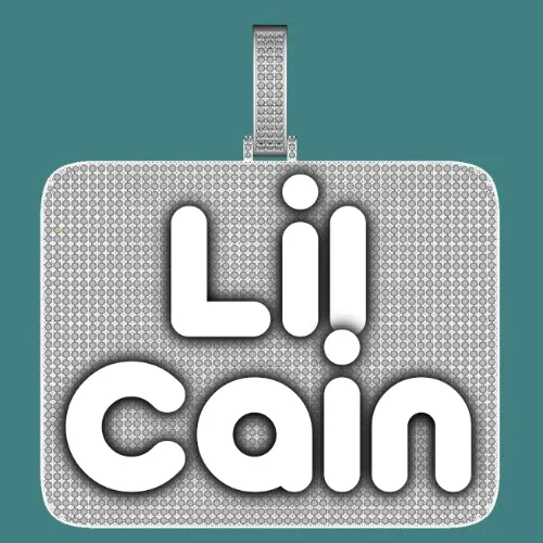 CUSTOM LETTER NECKLACE 3D BIG SQUARE sold by The GUU Shop