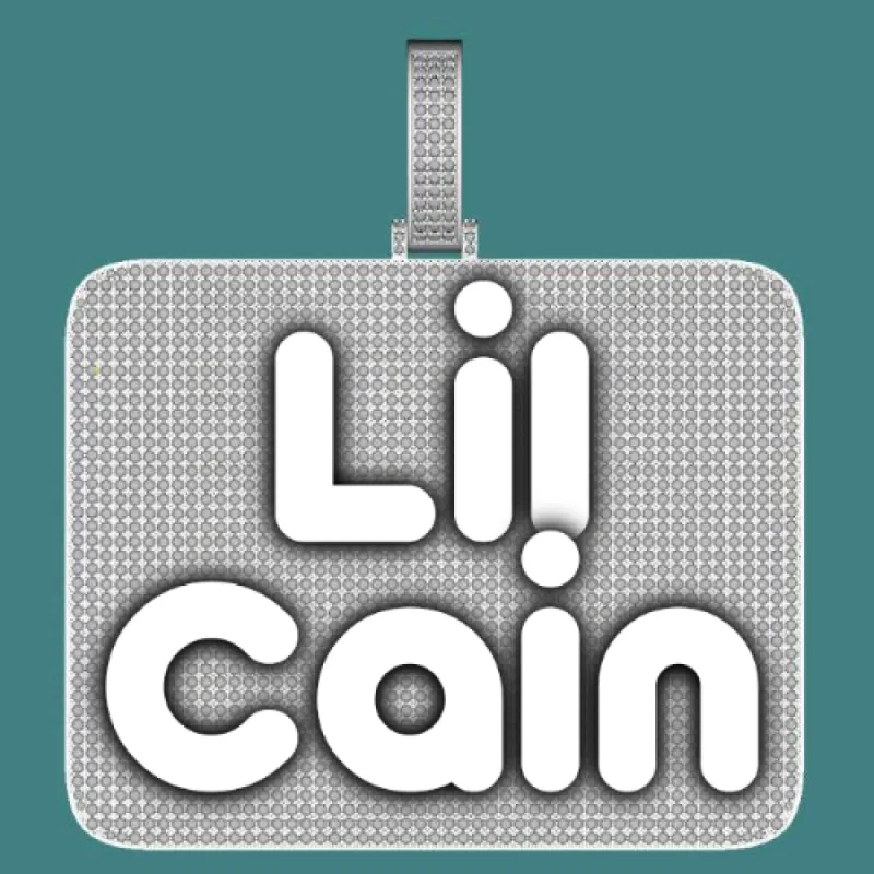 CUSTOM LETTER NECKLACE 3D BIG SQUARE sold by The GUU Shop