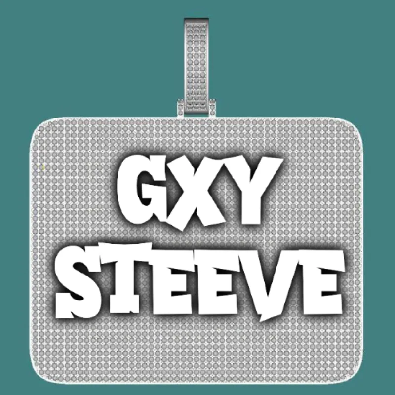 CUSTOM LETTER NECKLACE 3D BIG SQUARE sold by The GUU Shop