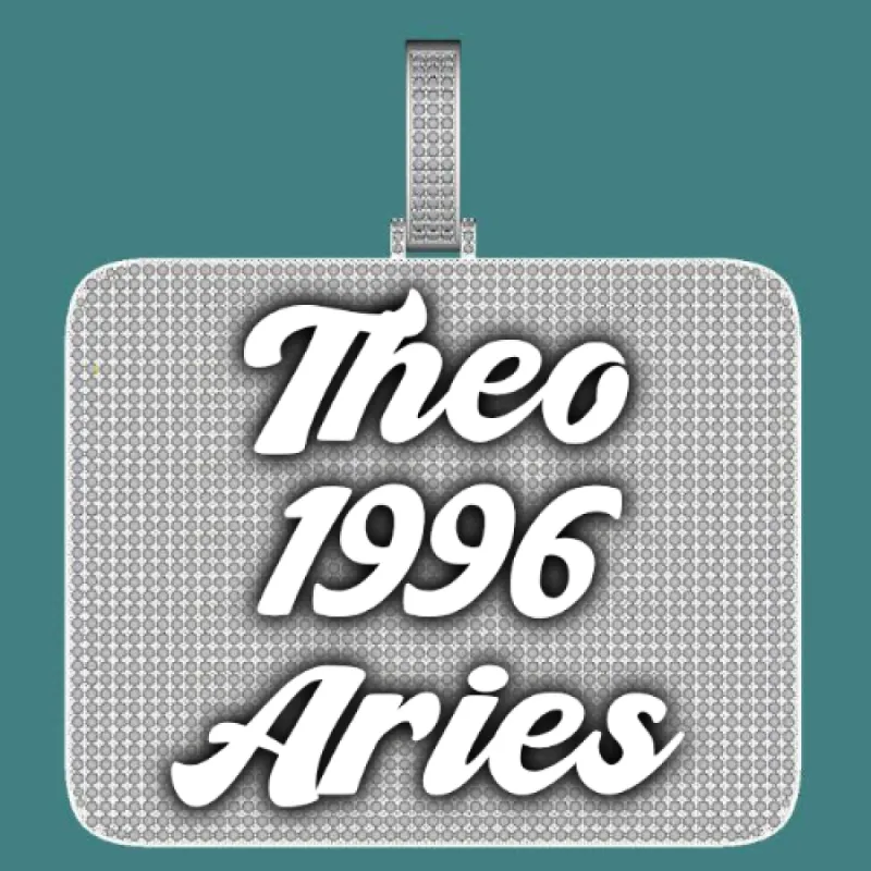 CUSTOM LETTER NECKLACE 3D BIG SQUARE sold by The GUU Shop