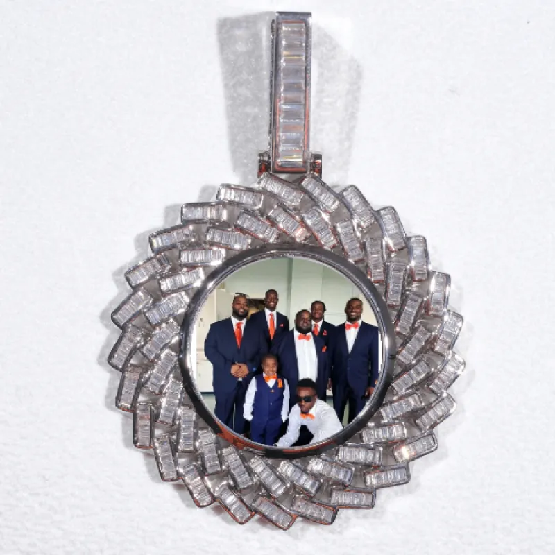 Large 3D Baguette Custom Picture Pendant sold by The GUU Shop