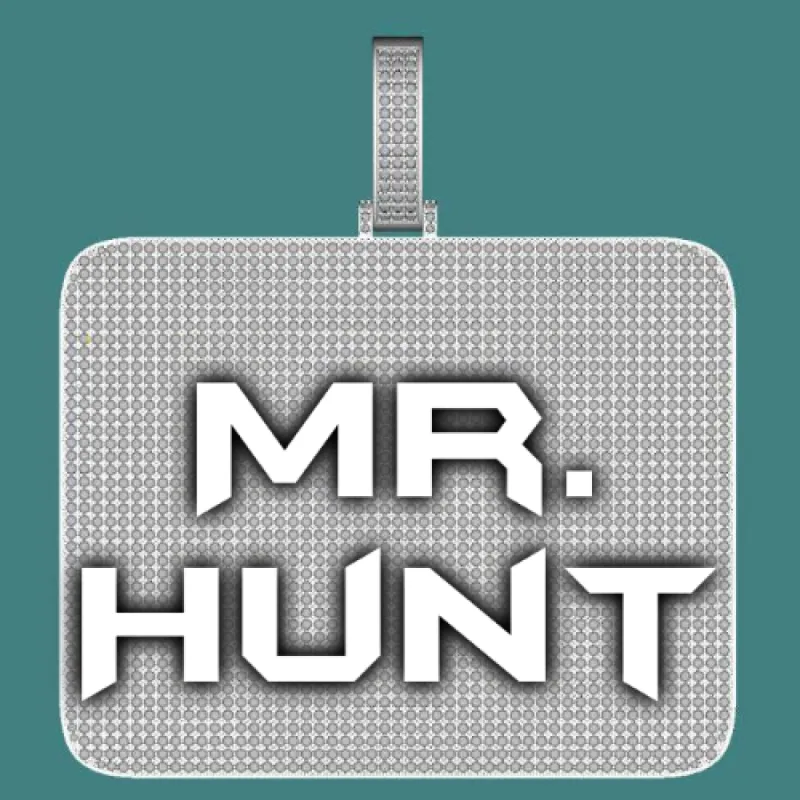 CUSTOM LETTER NECKLACE 3D BIG SQUARE sold by The GUU Shop