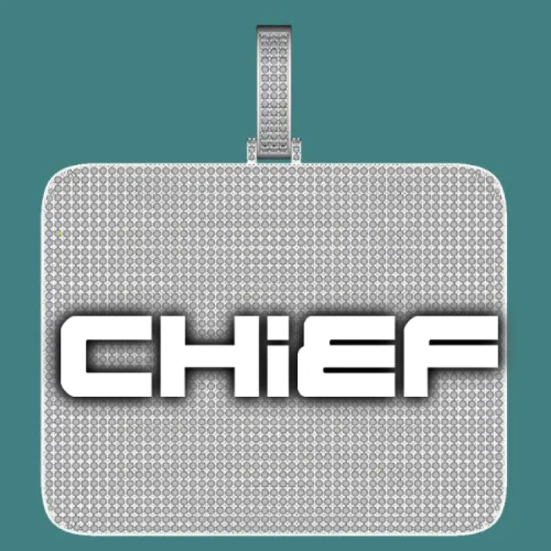 CUSTOM LETTER NECKLACE 3D BIG SQUARE sold by The GUU Shop