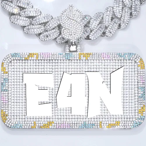 CUSTOM LETTER NECKLACE 3D COLORFUL SQUARE sold by The GUU Shop