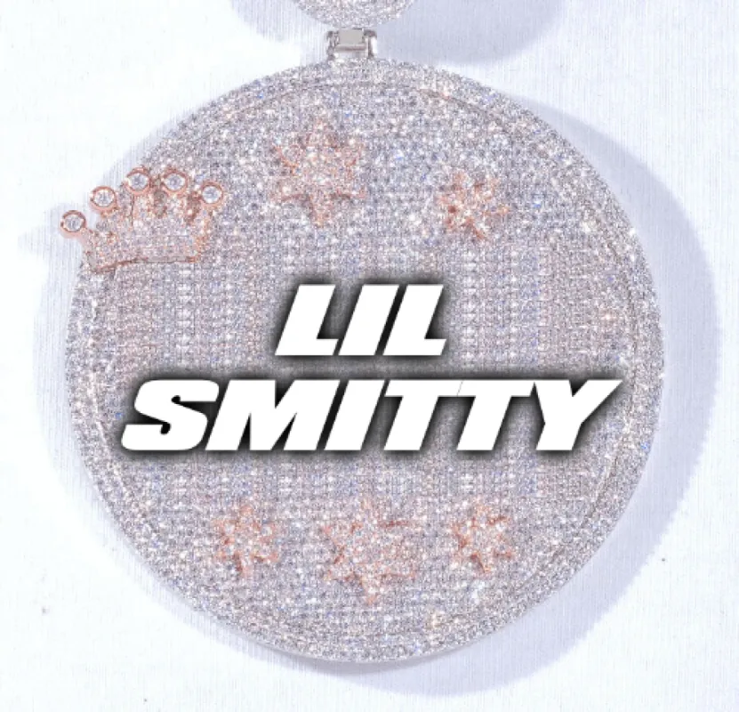 CUSTOM LETTER NECKLACE 3D BIG CROWN DISC made by The GUU Shop