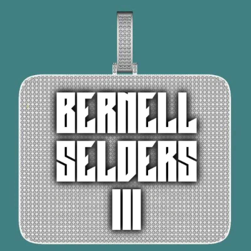 CUSTOM LETTER NECKLACE 3D BIG SQUARE sold by The GUU Shop