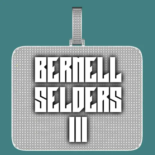 CUSTOM LETTER NECKLACE 3D BIG SQUARE sold by The GUU Shop