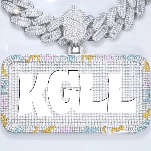 CUSTOM LETTER NECKLACE 3D COLORFUL SQUARE sold by The GUU Shop