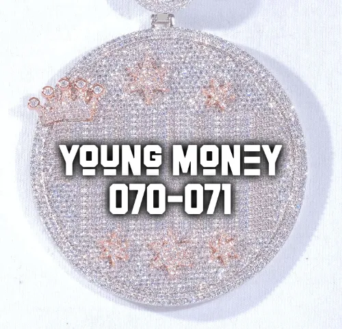 CUSTOM LETTER NECKLACE 3D BIG CROWN DISC sold by The GUU Shop