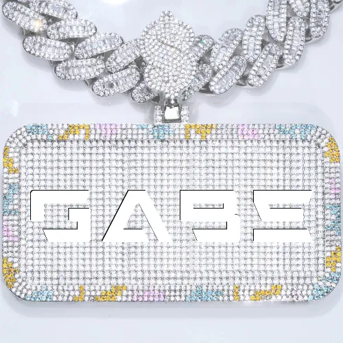 CUSTOM LETTER NECKLACE 3D COLORFUL SQUARE sold by The GUU Shop