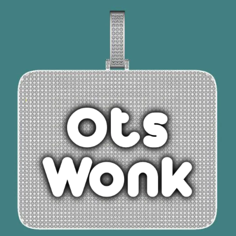 CUSTOM LETTER NECKLACE 3D BIG SQUARE sold by The GUU Shop