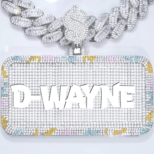 CUSTOM LETTER NECKLACE 3D COLORFUL SQUARE sold by The GUU Shop