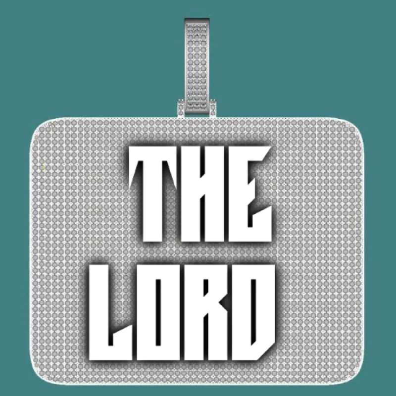 CUSTOM LETTER NECKLACE 3D BIG SQUARE sold by The GUU Shop