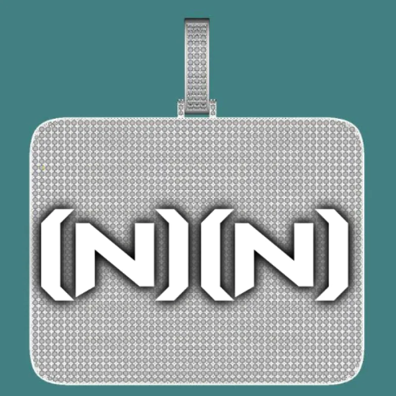 CUSTOM LETTER NECKLACE 3D BIG SQUARE sold by The GUU Shop