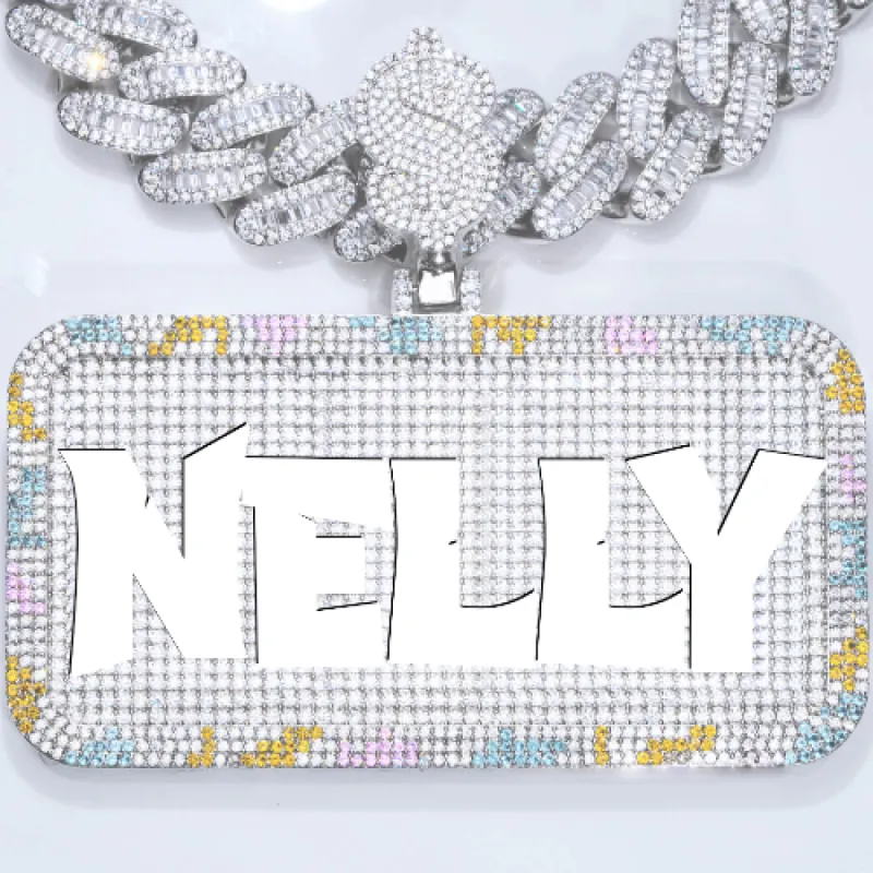 CUSTOM LETTER NECKLACE 3D COLORFUL SQUARE sold by The GUU Shop