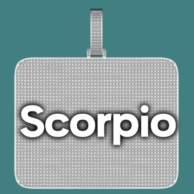 CUSTOM LETTER NECKLACE 3D BIG SQUARE sold by The GUU Shop