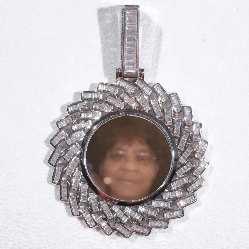 Large 3D Baguette Custom Picture Pendant sold by The GUU Shop