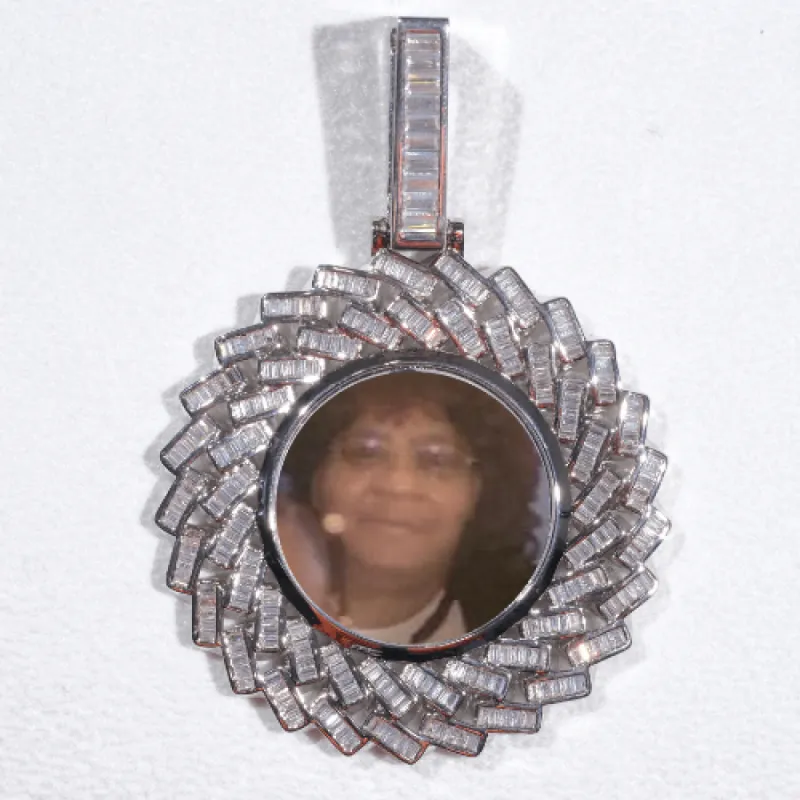 Large 3D Baguette Custom Picture Pendant sold by The GUU Shop