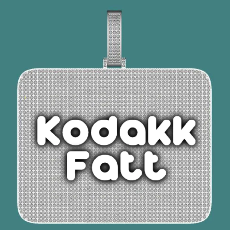 CUSTOM LETTER NECKLACE 3D BIG SQUARE sold by The GUU Shop