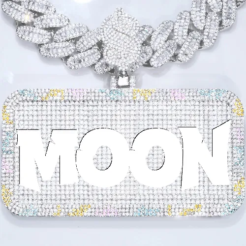 CUSTOM LETTER NECKLACE 3D COLORFUL SQUARE sold by The GUU Shop