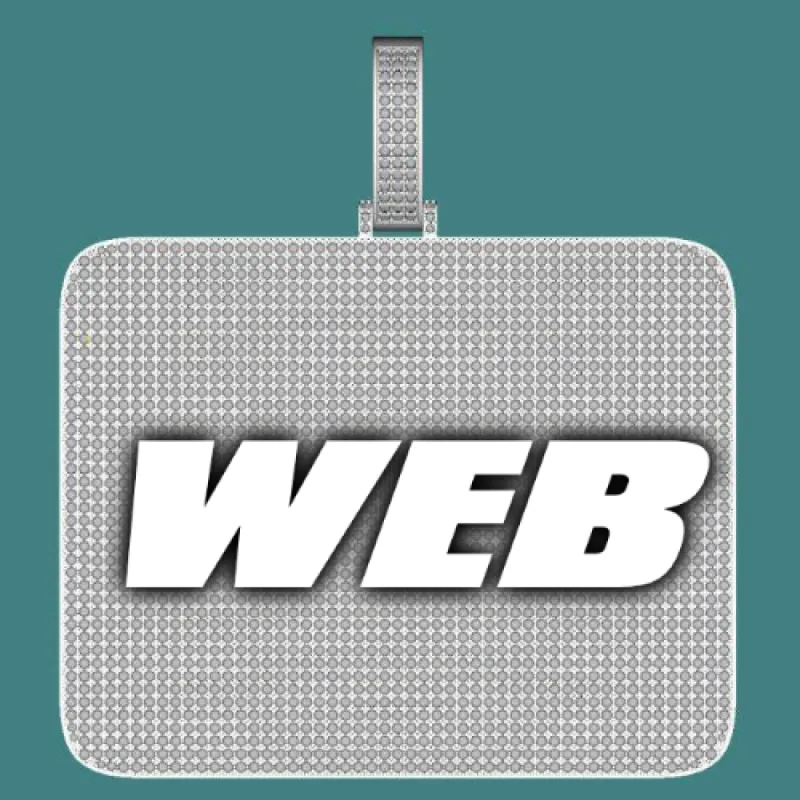 CUSTOM LETTER NECKLACE 3D BIG SQUARE sold by The GUU Shop