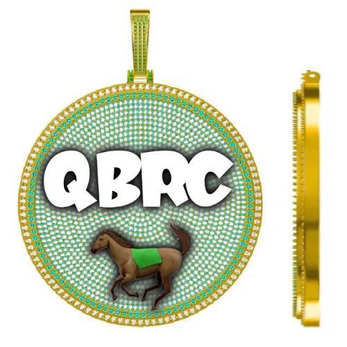 CUSTOM LETTER NECKLACE 3D BIG DISC sold by The GUU Shop