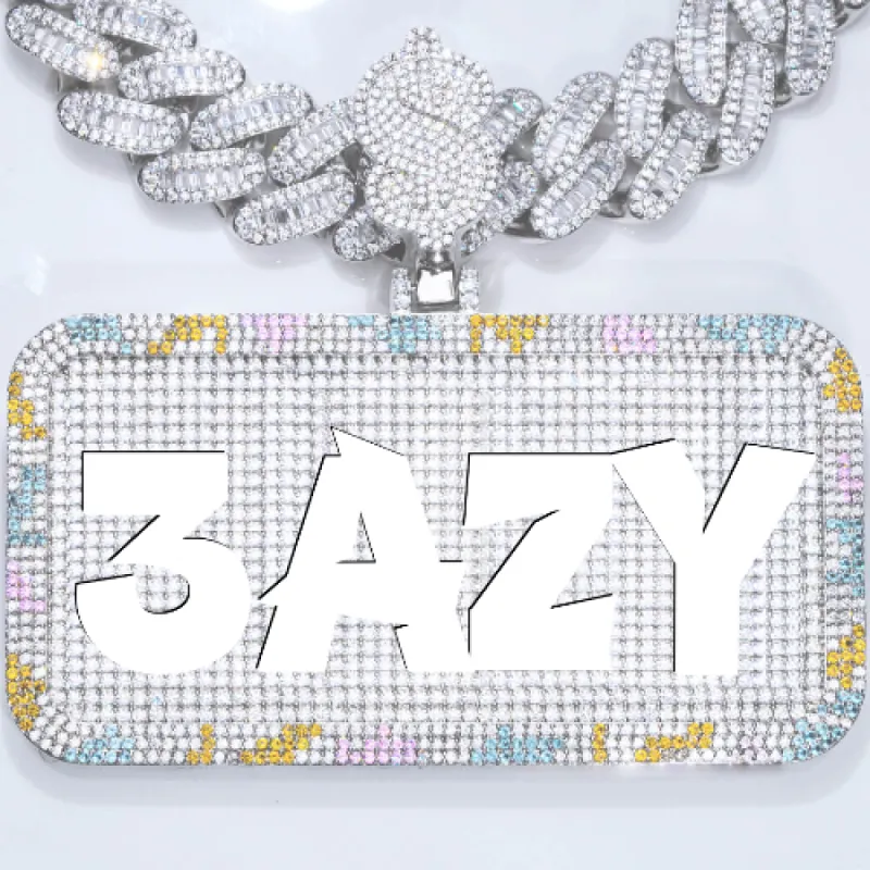 CUSTOM LETTER NECKLACE 3D COLORFUL SQUARE sold by The GUU Shop