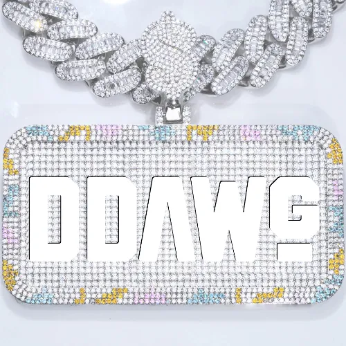 CUSTOM LETTER NECKLACE 3D COLORFUL SQUARE sold by The GUU Shop